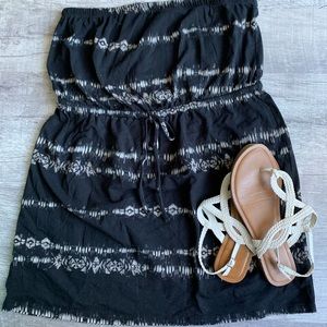 Strapless cotton dress